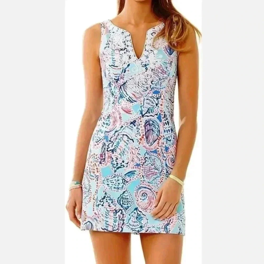 Lilly Pulitzer Gabby Shell Me About It Shift Dress 00